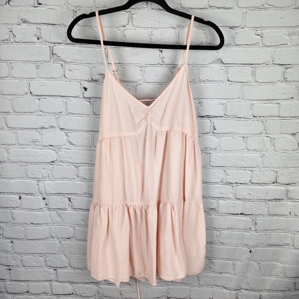 Urban Outfitters Tiered Lace Up Mini Dress Women's Size Large